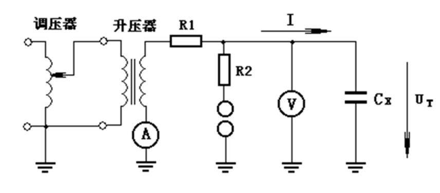 圖6.9 常規(guī)交流耐壓試驗接線 圖6.9 常規(guī)交流耐壓試驗接線