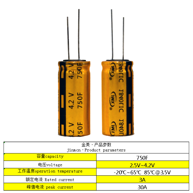 鋰離子超級<font color='red'>電容</font>器超快充電池3.8V750F1840 太陽能電池